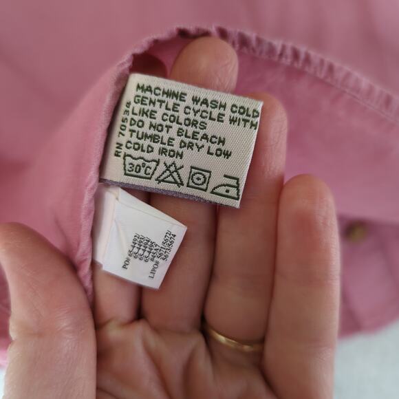 Orvis Short Sleeve Button-down Fishing Shirt Men's Large Salmon Pink 100% Cotton - Picture 8 of 8